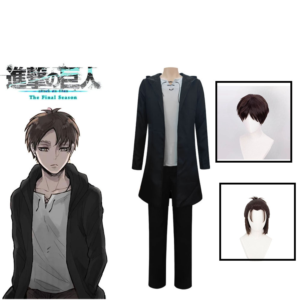 Anime Themed Merchandise - Kostium Cosplay Eren Jaeger Anime Atak