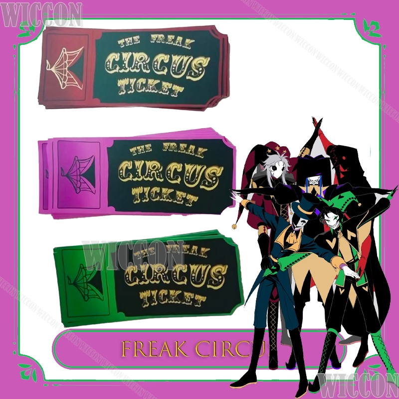 Anime Merchandise Women - Karta Biletowa Freak Circus Czerwona Zielona